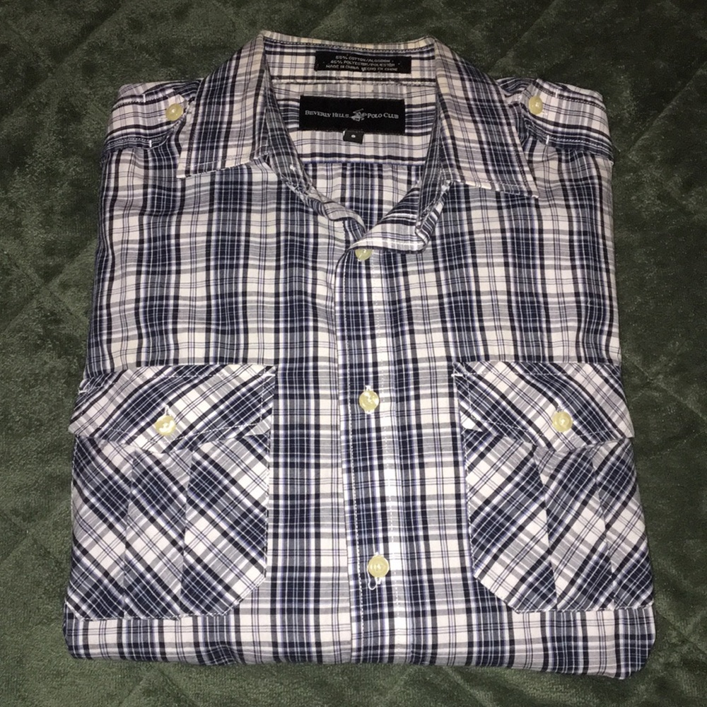 PLAID COTTON BELND BUTTON DOWN S